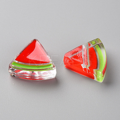 14Pcs 7 Style Transparent Enamel Acrylic Beads TACR-FS0001-18-1