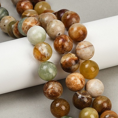 Natural Xiuyan Jade Beads Strands G-F792-C02-03-1