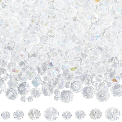 8 Strands 4 Styles Electroplate Glass Beads Strands EGLA-LT0001-06D-1