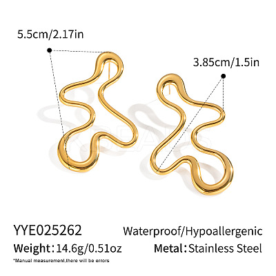 304 Stainless Steel Stud Earrings for Women SV1597-1