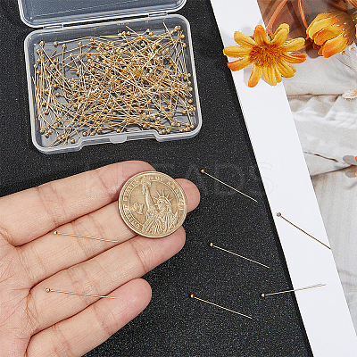 Brass Ball Head Pins KK-BBC0025-60C-1
