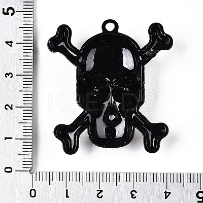 Baking Paint Alloy Rhinestone Pendants PALLOY-N176-109B-1