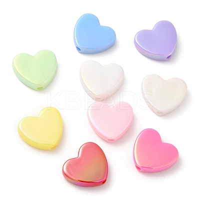 UV Plating Opaque Acrylic Beads X-SACR-L005-07-1