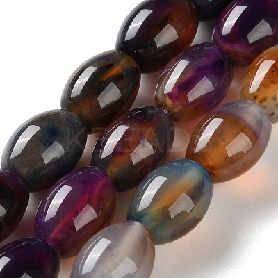 Natural Agate(Dyed & Heated) Beads Strands G-M446-D01-01A-1