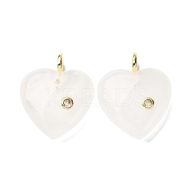 Natural Quartz Crystal Pendants G-P588-01G-11-1