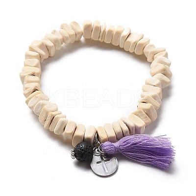 Stretch Charm Bracelets BJEW-JB05522-04-1