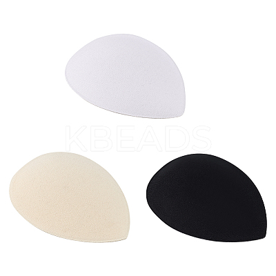 6Pcs 3 Colors EVA Cloth Teardrop Fascinator Hat Base for Millinery AJEW-FG0002-81-1