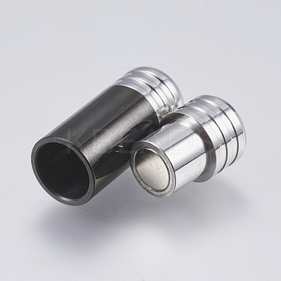 304 Stainless Steel Magnetic Clasps with Glue-in Ends STAS-F139-074B-1