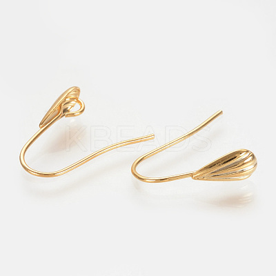 Brass Earring Hooks KK-S336-42G-1