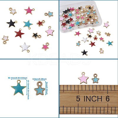 Alloy & Brass Enamel Charm Sets ENAM-TA0001-10-1