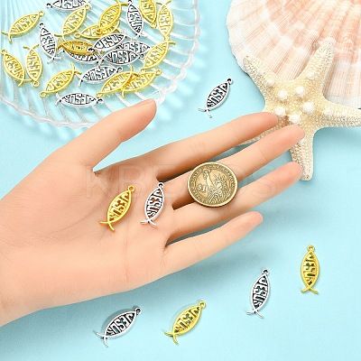 50Pcs 2 Colors Tibetan Style Alloy Pendants FIND-YW0008-53-1
