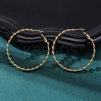 304 Stainless Steel Hoop Earrings EJEW-S250-04A-G-1