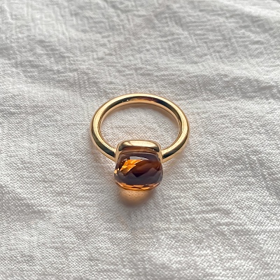 Square 304 Stainless Steel with Glass Finger Rings FS-WG8AAFA-25-1