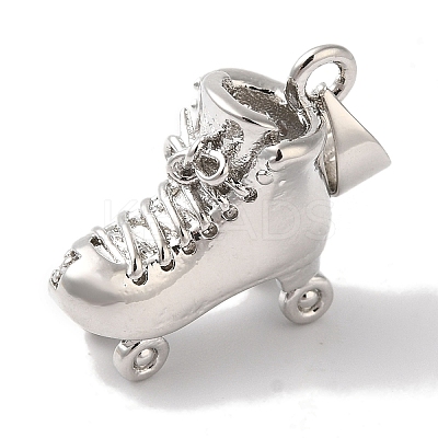Rack Plating Brass & Cubic Zirconia Pendants KK-L216-064P-1