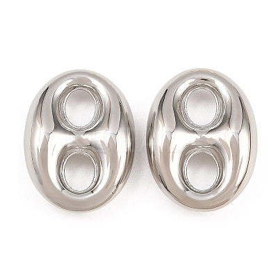 Brass Oval Links Connector Charms KK-H292-47P-01-1