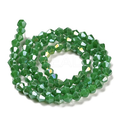 Opaque Solid Color Electroplate Glass Beads Strands X1-GLAA-F029-P4mm-A08-1