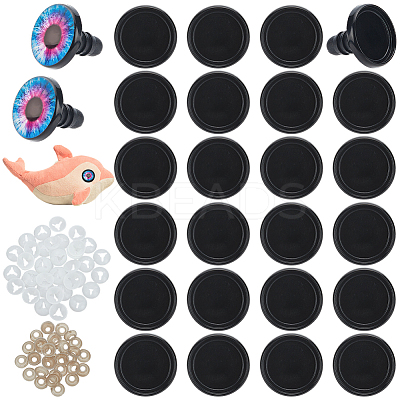 40Pcs Plastic Safety Craft Eye Cabochon Setting AJEW-PH0012-20B-1