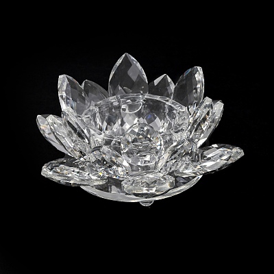 Flower Natural Quartz Crystal Candle Holder Molds AJEW-H154-02A-1