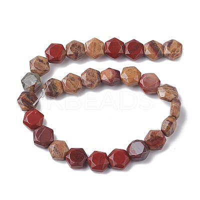 Natural Red Rainbow Jasper Beads Strands G-K359-C09-01-1
