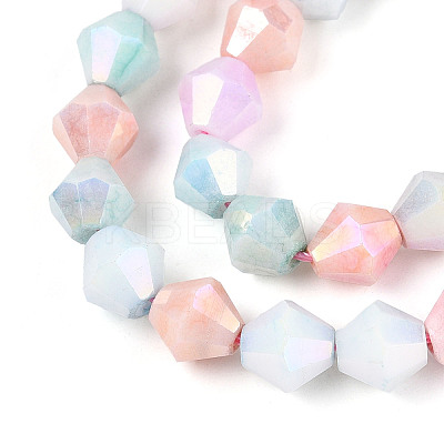 Anti-Tarnish Electroplate Glass Beads Strands GLAA-T025-8mm-12A-1