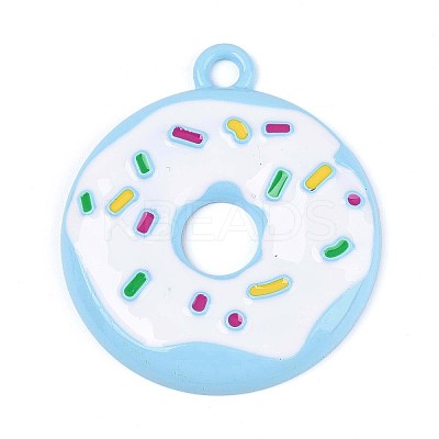 Spray Painted Alloy and Enamel Big Pendants PALLOY-T092-85D-1