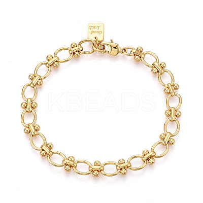 Brass Chain Bracelets BJEW-N032-03G-1