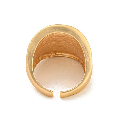 Matte Gold Alloy Adjustable Rings for Women LS-RJEW-K260-07C-1