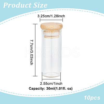Transparent Glass Bottle CON-WH0092-34C-1