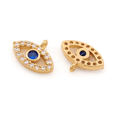 Brass Micro Pave Cubic Zirconia Charms ZIRC-G169-07G-1