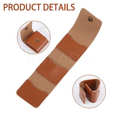 3Pcs 3 Colors PU Leather Card Case AJEW-FH0005-57-1