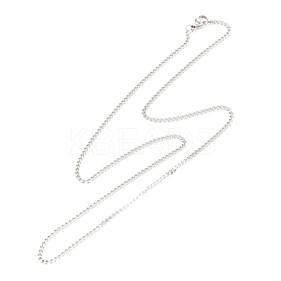 Non-Tarnish 304 Stainless Steel Curb Chain Twist Chain Necklace NJEW-H215-01P-1