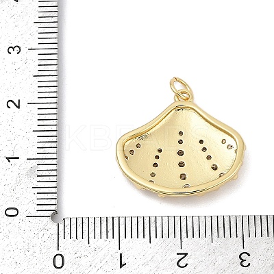 Brass Micro Pave Cubic Zirconia Pendants KK-U058-41G-1