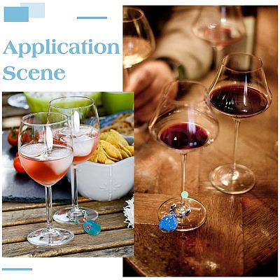 DIY Blank Wine Glass Charm Making Kit DIY-SC0023-62C-1