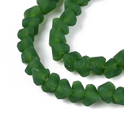 Frosted Opaque Glass Beads Strands GLAA-N017-4mm-17-1