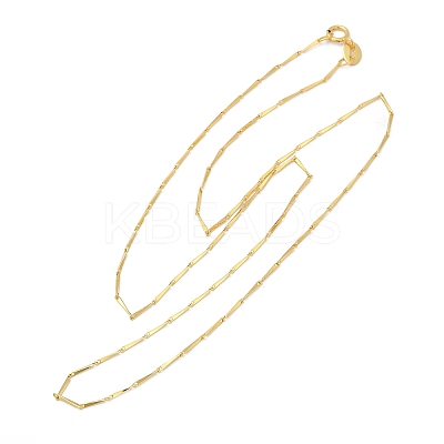 925 Sterling Silver Twisted Bar Link Chain Necklaces NJEW-H056-01A-G-1