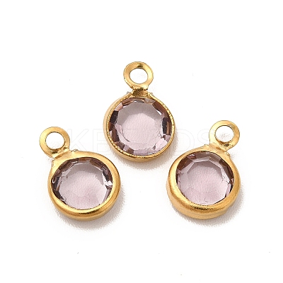 Ion Plating(IP) 304 Stainless Steel with Glass Charms STAS-G305-11G-06-1