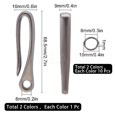 2Pcs 2 Color Alloy Carp Fishing Hooks AJEW-SC0001-39A-1