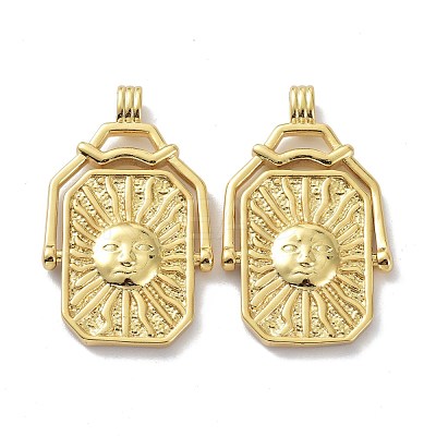 Eco-Friendly Brass Pendants KK-B047-08G-1