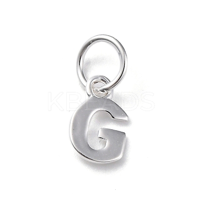 925 Sterling Silver Letter Charms STER-C012-01S-G-1