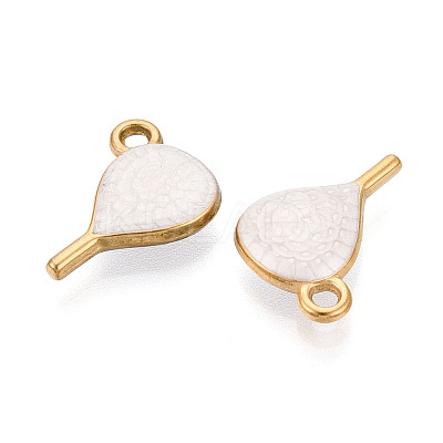 304 Stainless Steel Enamel Pendants STAS-N124-13G-1