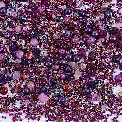 2 Bag Glass Round Beads Set JX547O-1