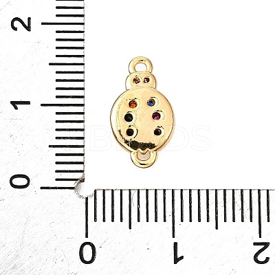 Brass Micro Pave Colorful Cubic Zirconia Links KK-D356-18G-1