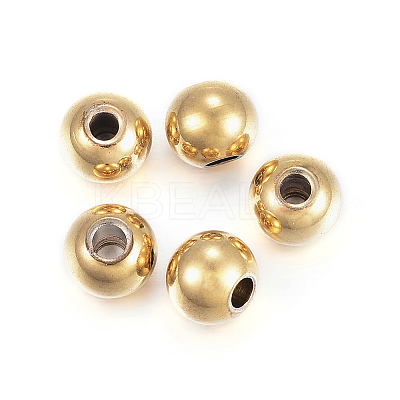 Barrel Ion Plating(IP) 304 Stainless Steel Beads STAS-F098-02-1