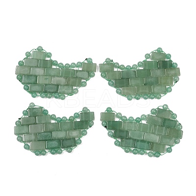 Natural Green Aventurine Eye Patches G-D301-A06-1