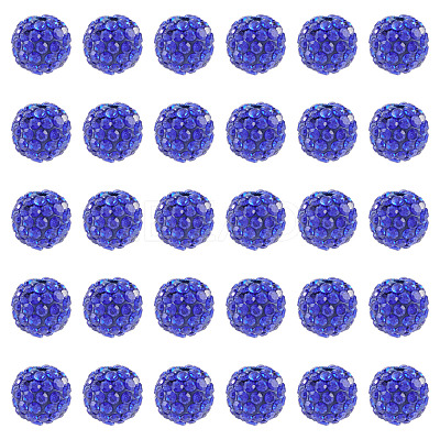 30Pcs Pave Disco Ball Beads RB-TA0001-26D-1