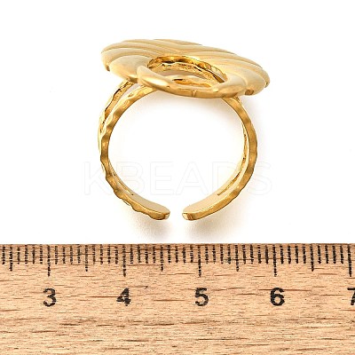 304 Stainless Steel Open Cuff Ring for Women RJEW-A053-06G-07-1