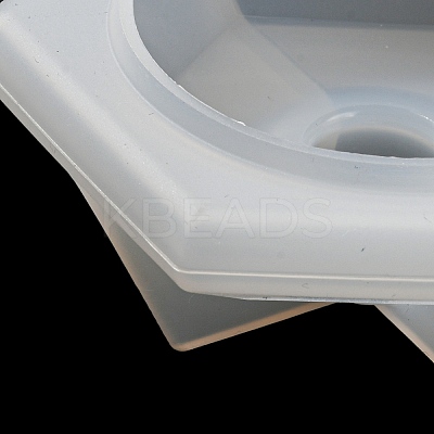 Hexagon Shape Candle Jar Molds DIY-K073-03-1