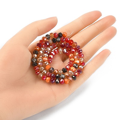 Electroplate Glass Beads Strands EGLA-YW0002-D06-1