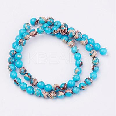 Natural Imperial Jasper Bead Strands G-P260-01-8mm-1