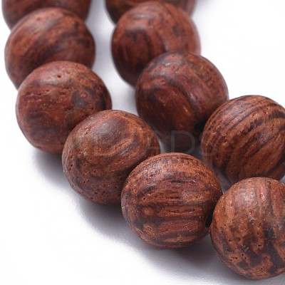Wood Beads Strands X-WOOD-F008-03-D-1